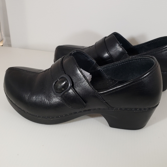 Dansko Leather Black Slip Resistant Protective Toe Nurse Doctor Clogs 36,5.5-6 - Picture 9 of 12